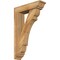 Ekena Millwork Olympic Traditional Rough Sawn Bracket w/ Offset Brace, Western Red Cedar, 6"W x 22"D x 34"H BKT0604X22X34OLY01RWR - alternate 1